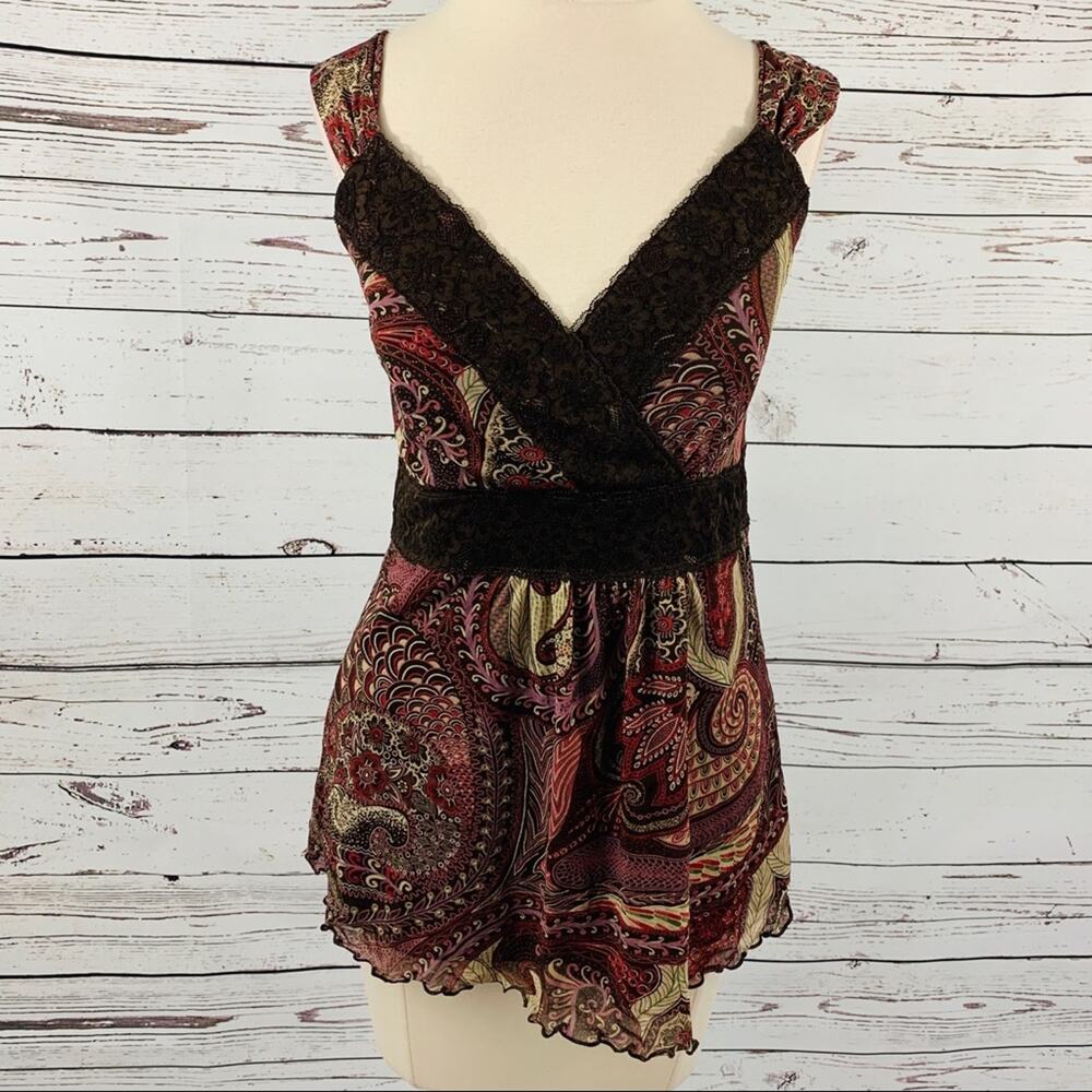 APT 9 TOP brown and pink summer cute